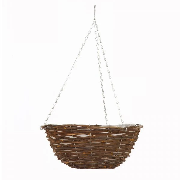 14" Rattan Basket – Pre-Lined
