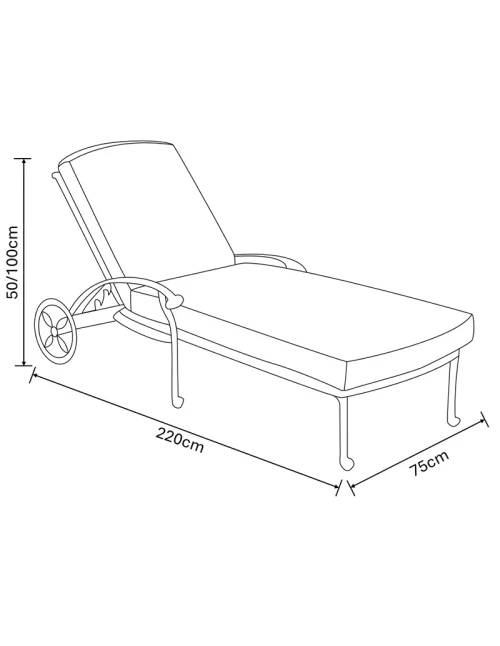 Amalfi Sun Lounger - Bronze - Image 4