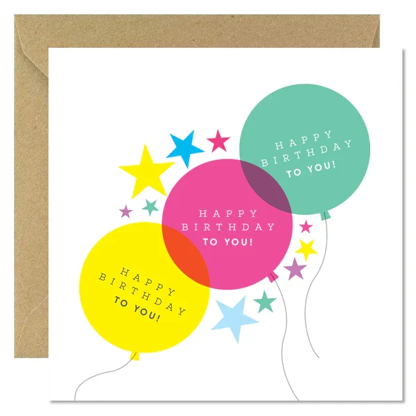 BBunny Bright Birthday Balloons Card