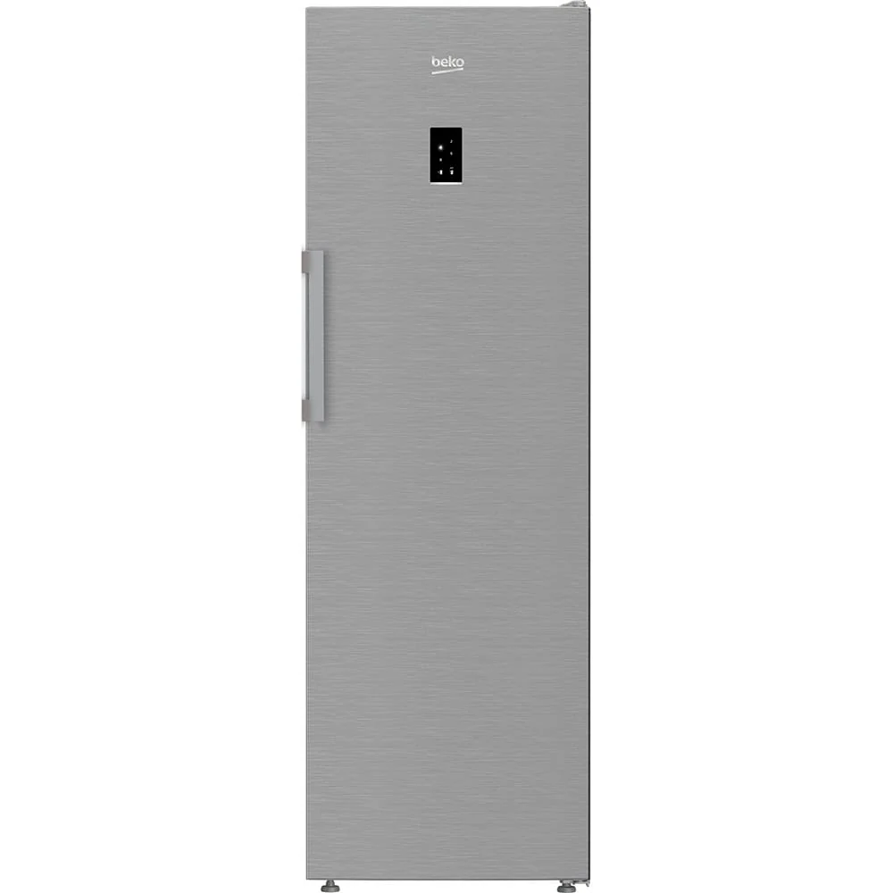 Beko Larder Fridge 186cm H 60cm W ( E Energy) Stainless Steel HarvestFresh LED Display