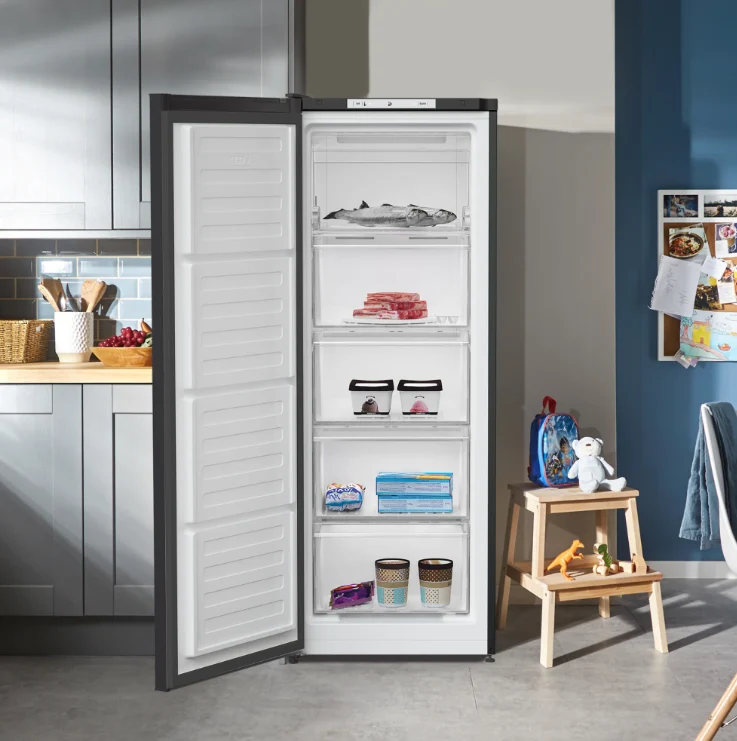 Beko Tall Upright Freezer 54W 146H Black Frost Free| FNE4545B - Image 5