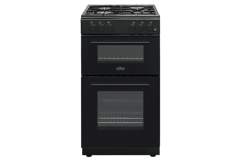 Belling 50cm Double Oven Gas Cooker | BFSG511TCBKLPG Black