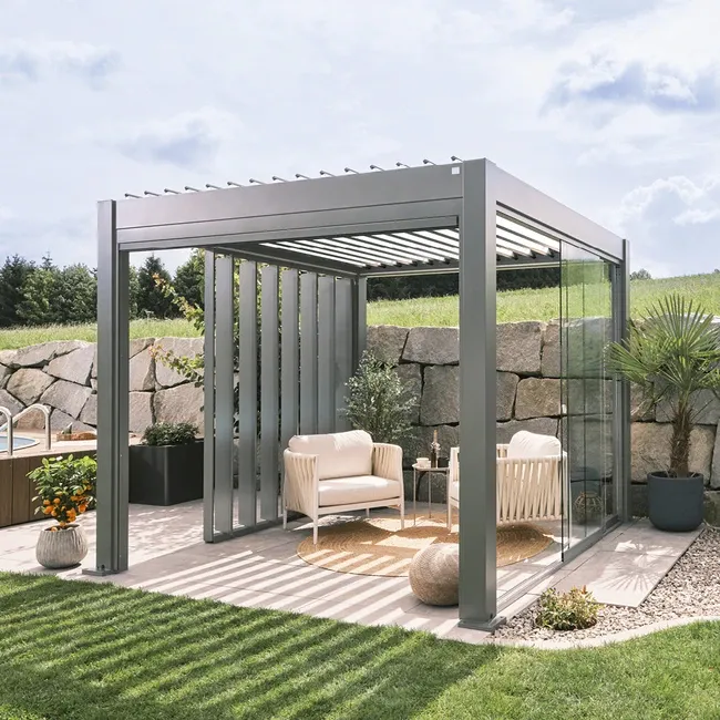 Biohort Pergola Metallic Quartz Grey Frame - Image 13