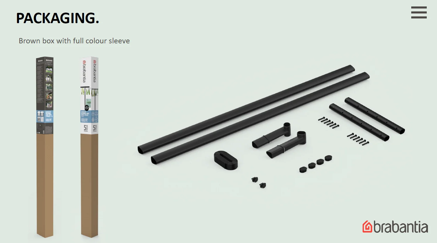 Brabantia Hangout Washing Clothes Lines With Poles 50M - Image 4