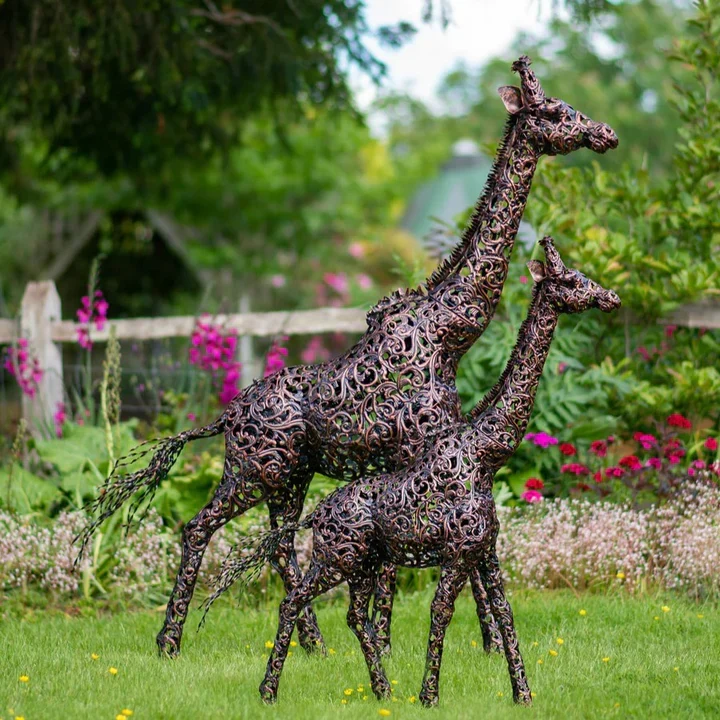Bronze Giraffe Sculpture