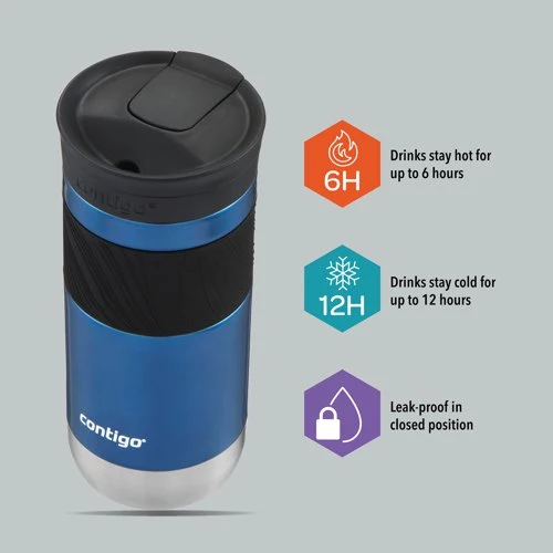 Contigo Byron 2.0 Snapseal Travel Mug 16oz/470ml Blue Corn 2174606 - Image 2
