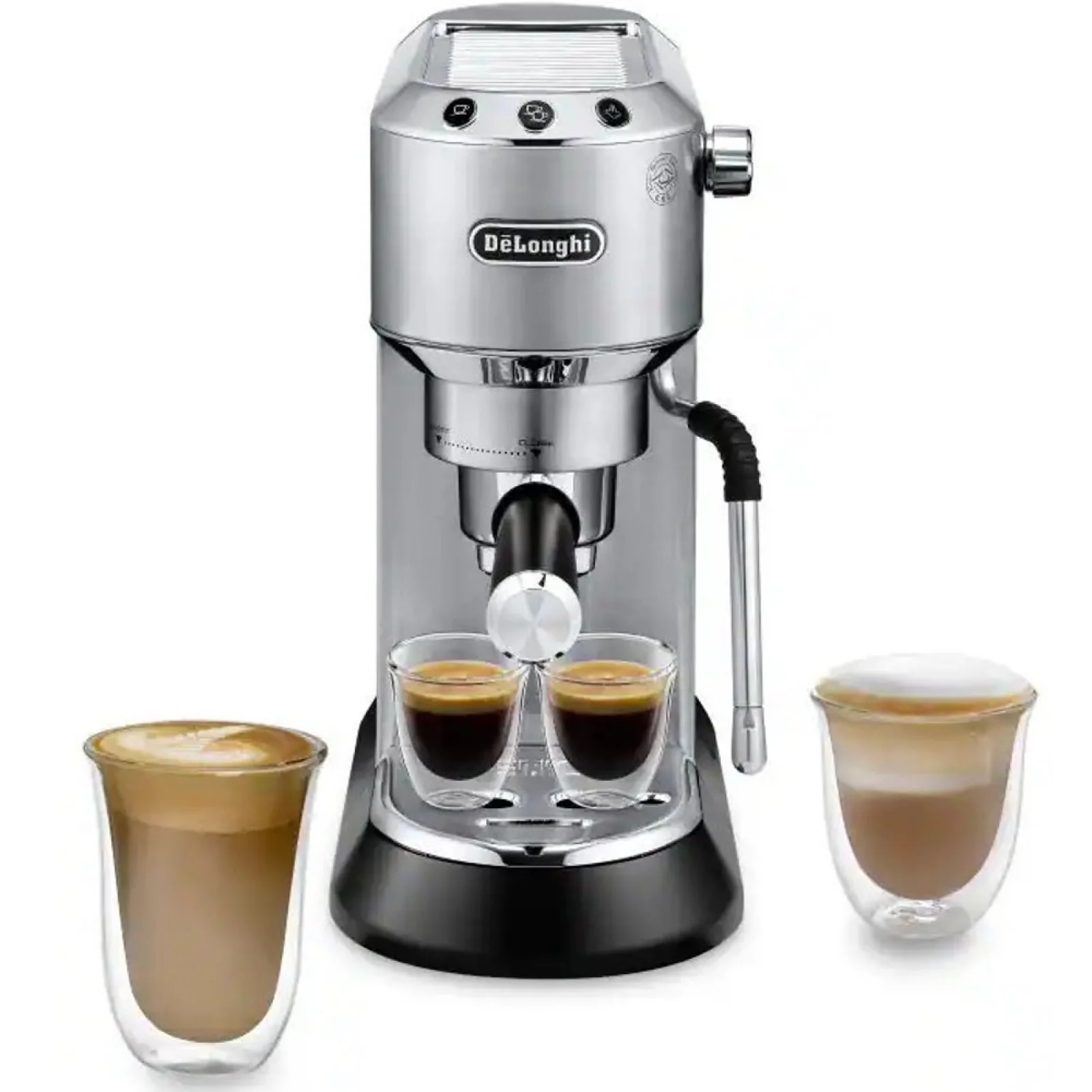 DeLonghi EC885.M Dedica Arte Manual Espresso Coffee Maker Silver Stainless Steel