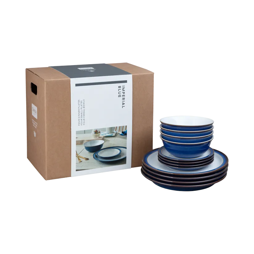 Denby 12 Piece Dinner Set - Imperial Blue