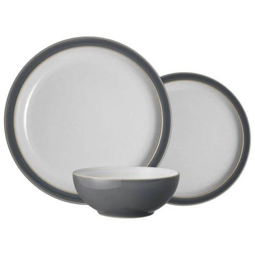 Denby Elements Fossil Grey 12 Piece Tableware Set - Image 3