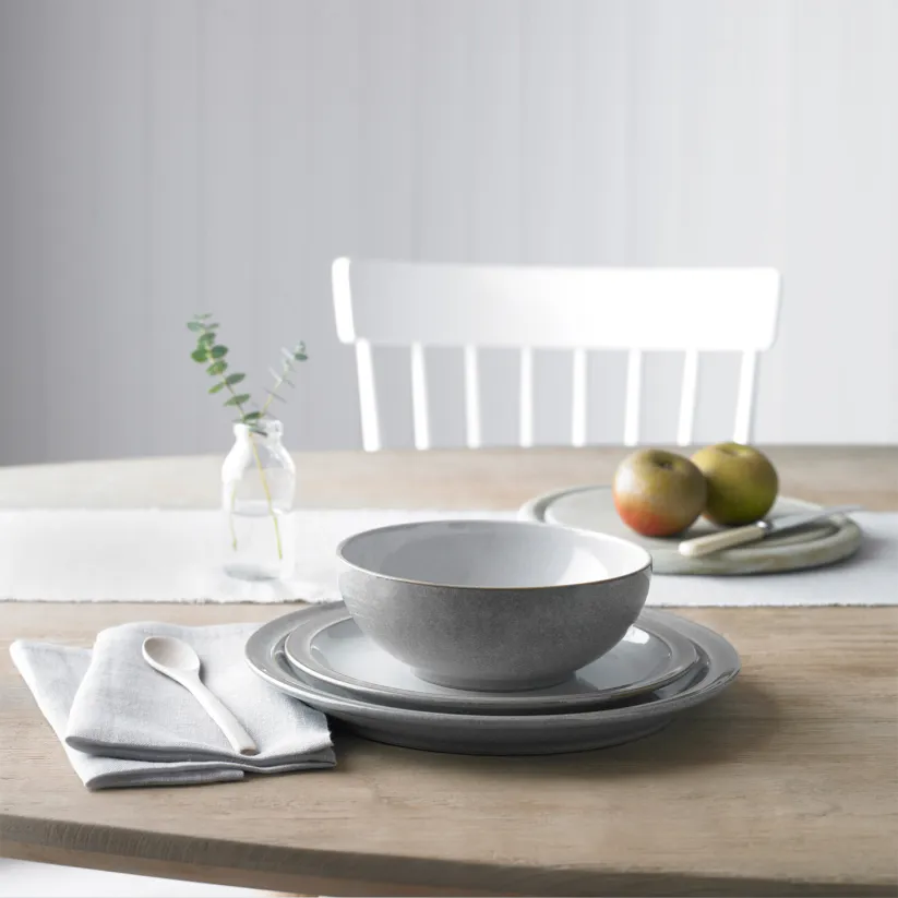 Denby Elements Light Grey 12 Piece Tableware Set - Image 4
