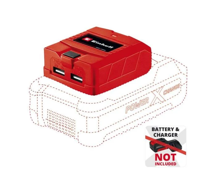 Einhell Power X-Change 18V Cordless USB Bank Charger - Bare Unit
