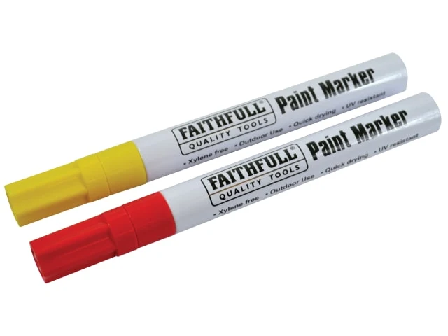 Faithfull Paint Marker Yellow and Red  | FAIPMYELRED