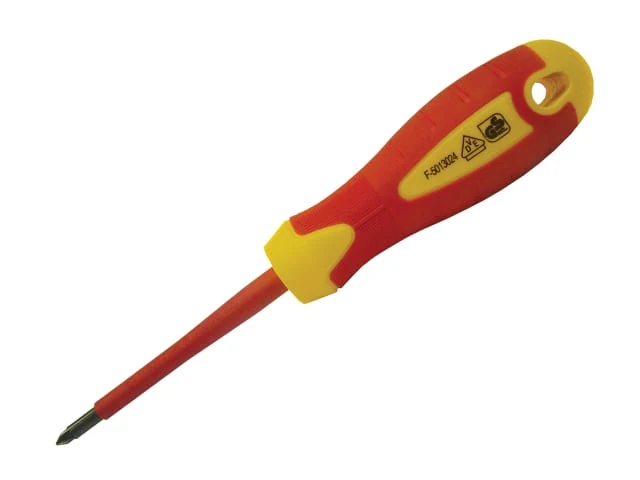 Faithfull Soft Grip VDE S/Driver PZ2 x 100mm | FAISDVDEPZ2