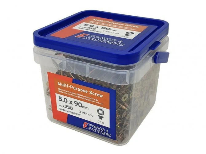 Forgefix Multi Purpose Screw ZP 5.0x90mm PT (350tub)