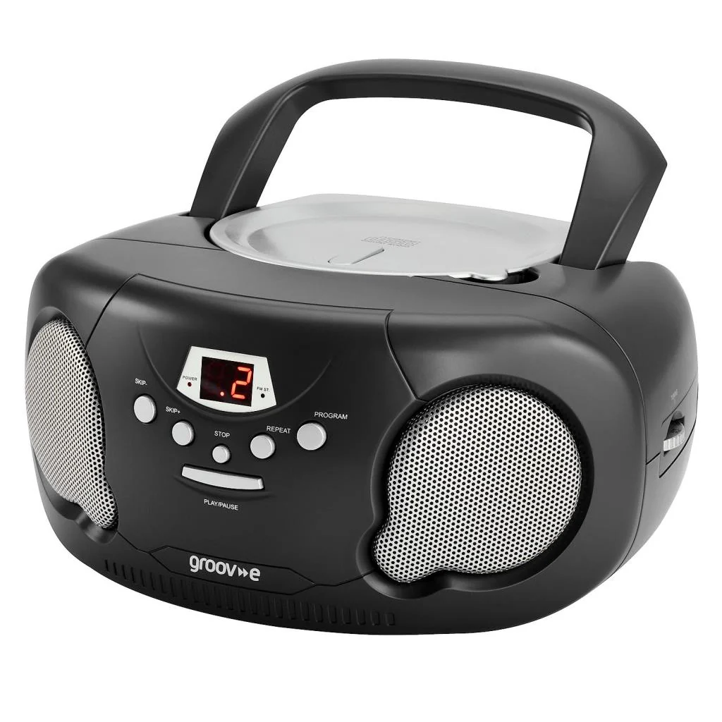 GROOV-E Portable CD & Radio Black