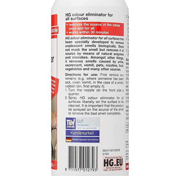 HG Eliminator Of All Unpleasant Bad Smells At Source 500Ml | Hag441050106 - Image 2