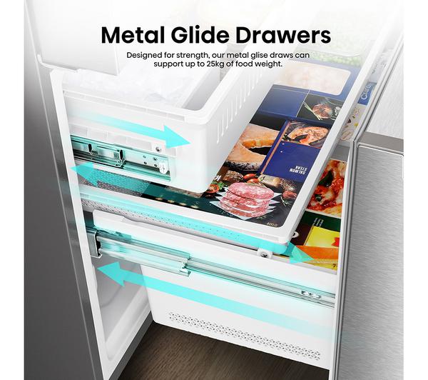HISENSE PureFlat RF815N4SESE Smart Fridge Freezer - Stainless Steel - Image 9