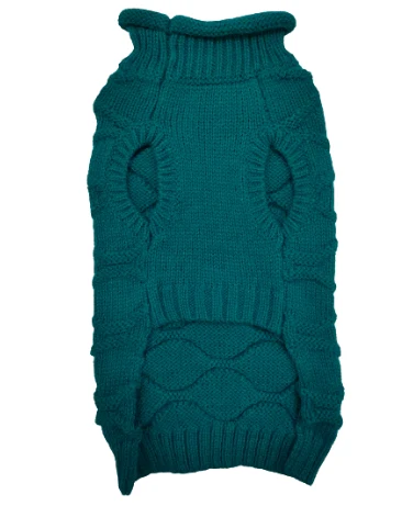 Honeycomb Teal Dog Jumper | Medium - Image 2