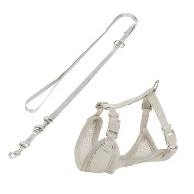 Junior Puppy S-M Grey Soft Harness with Lead - Image 3