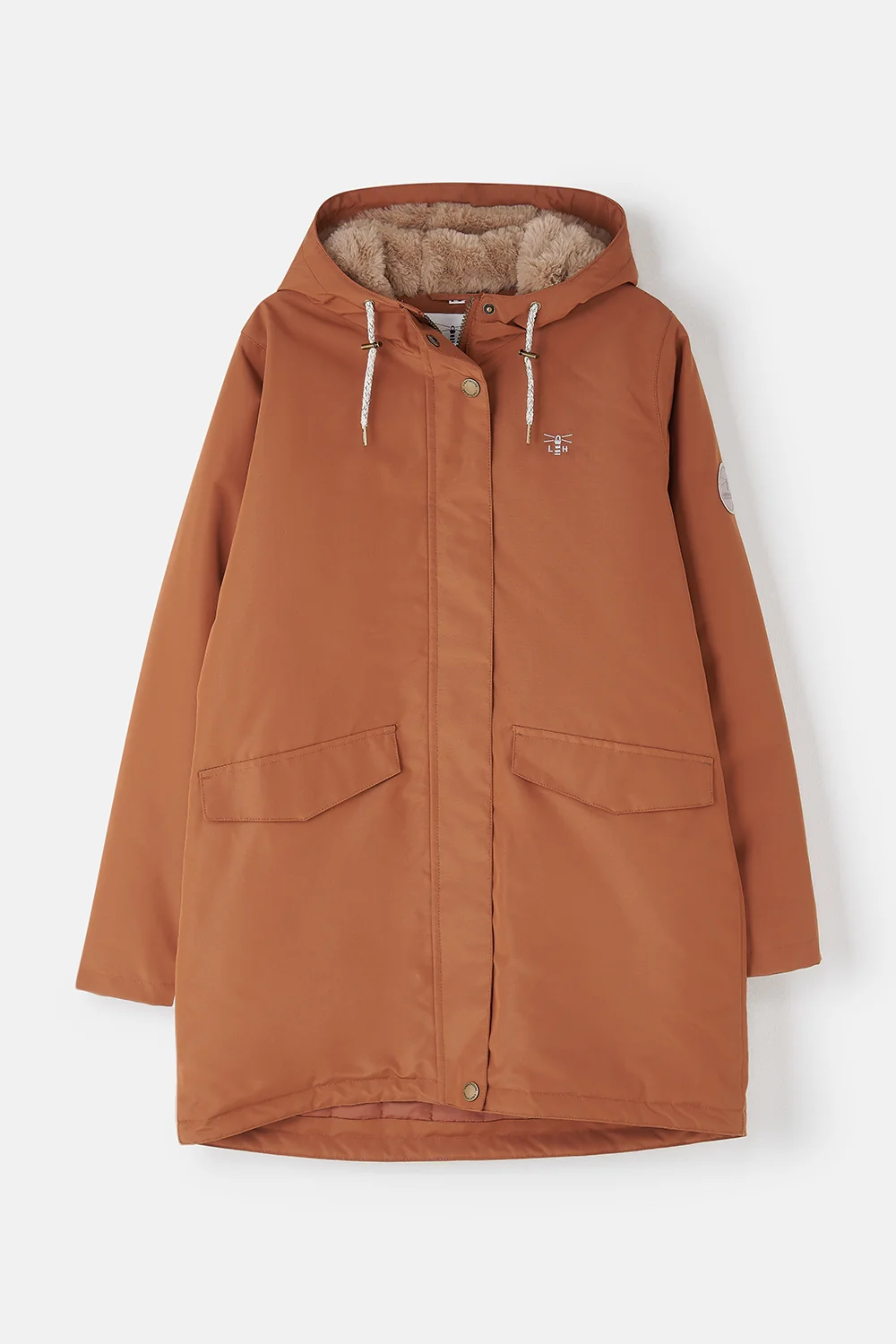 Ladies Outdoor Coat - Rust - Image 7