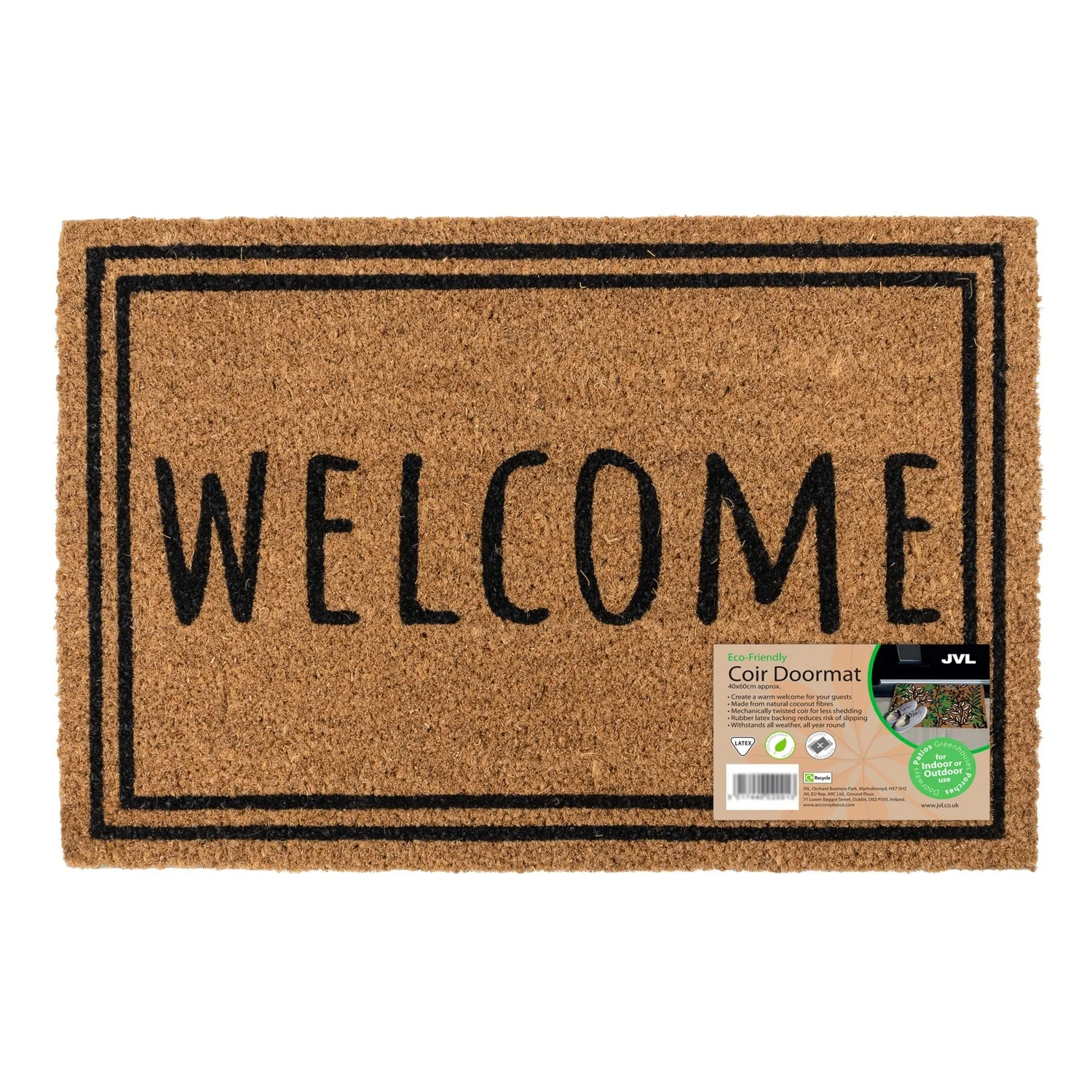 Latex Coir -Welcome Border Mat 40x60cm