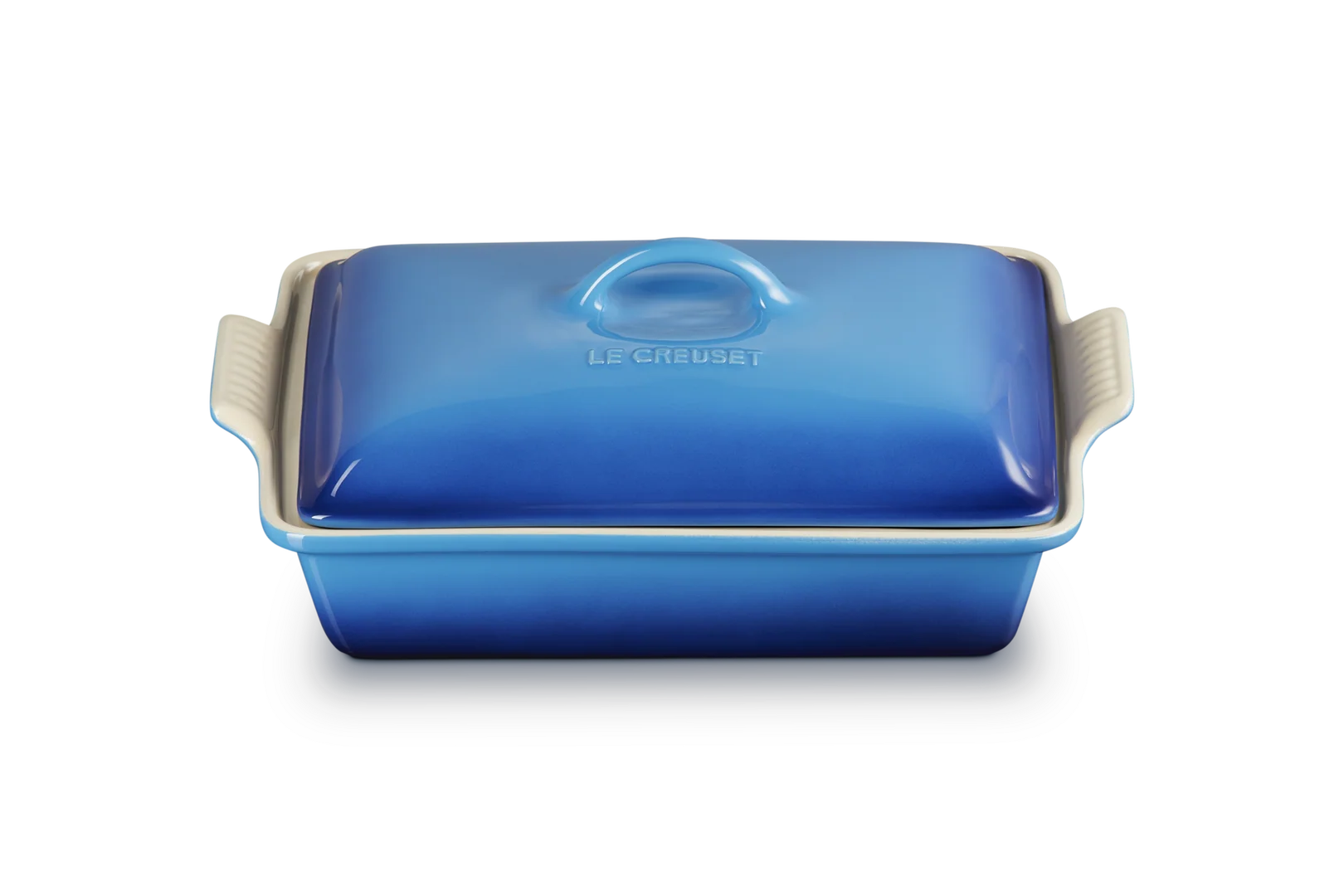 Le Creuset 33cm Rectangular Dish w/lid Azure - Image 2