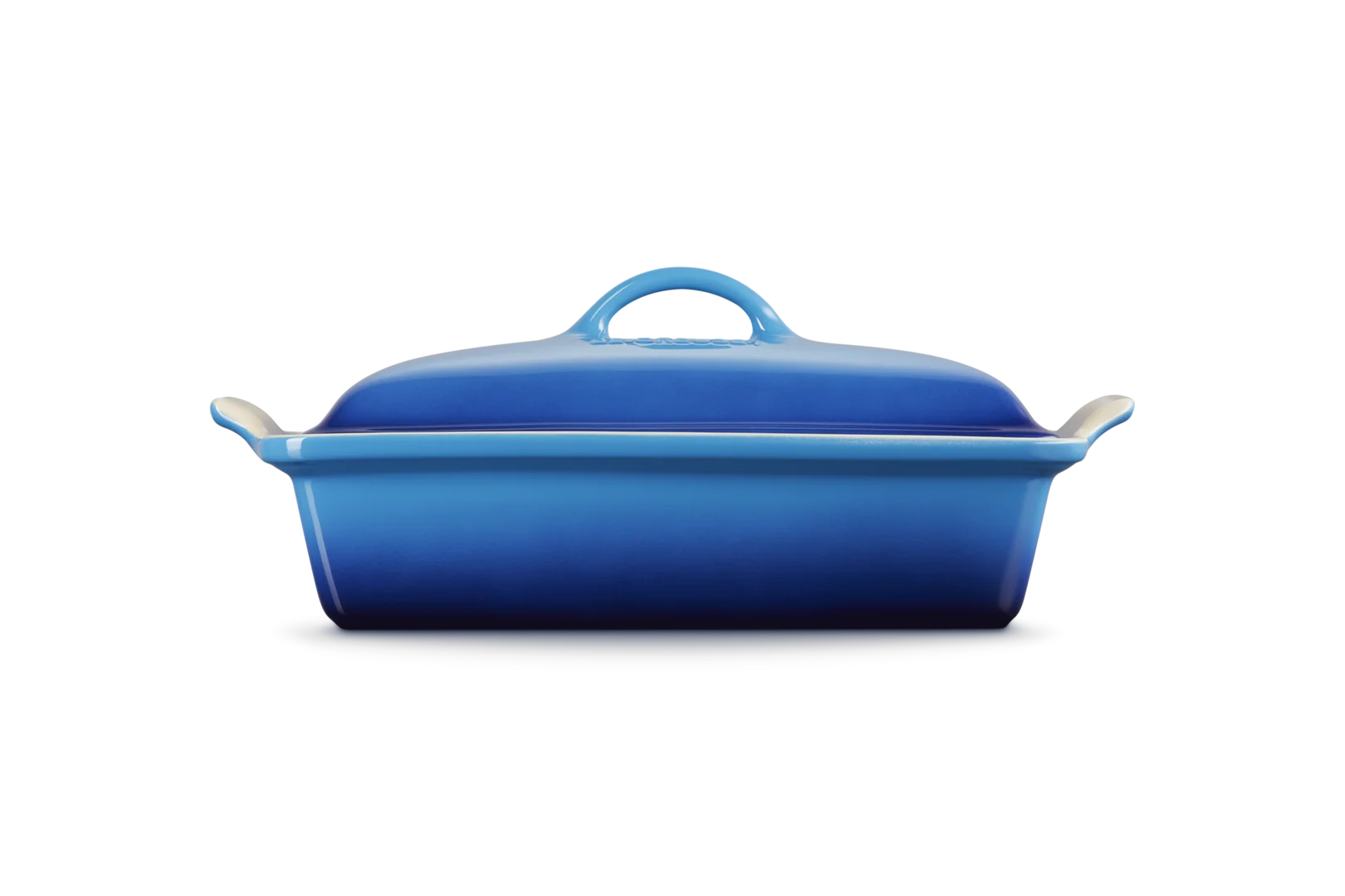 Le Creuset 33cm Rectangular Dish w/lid Azure - Image 3