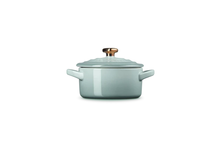 Le Creuset Heart Mini Petite Round Casserole with Heart Knob 250ml - Sea Salt - Image 4