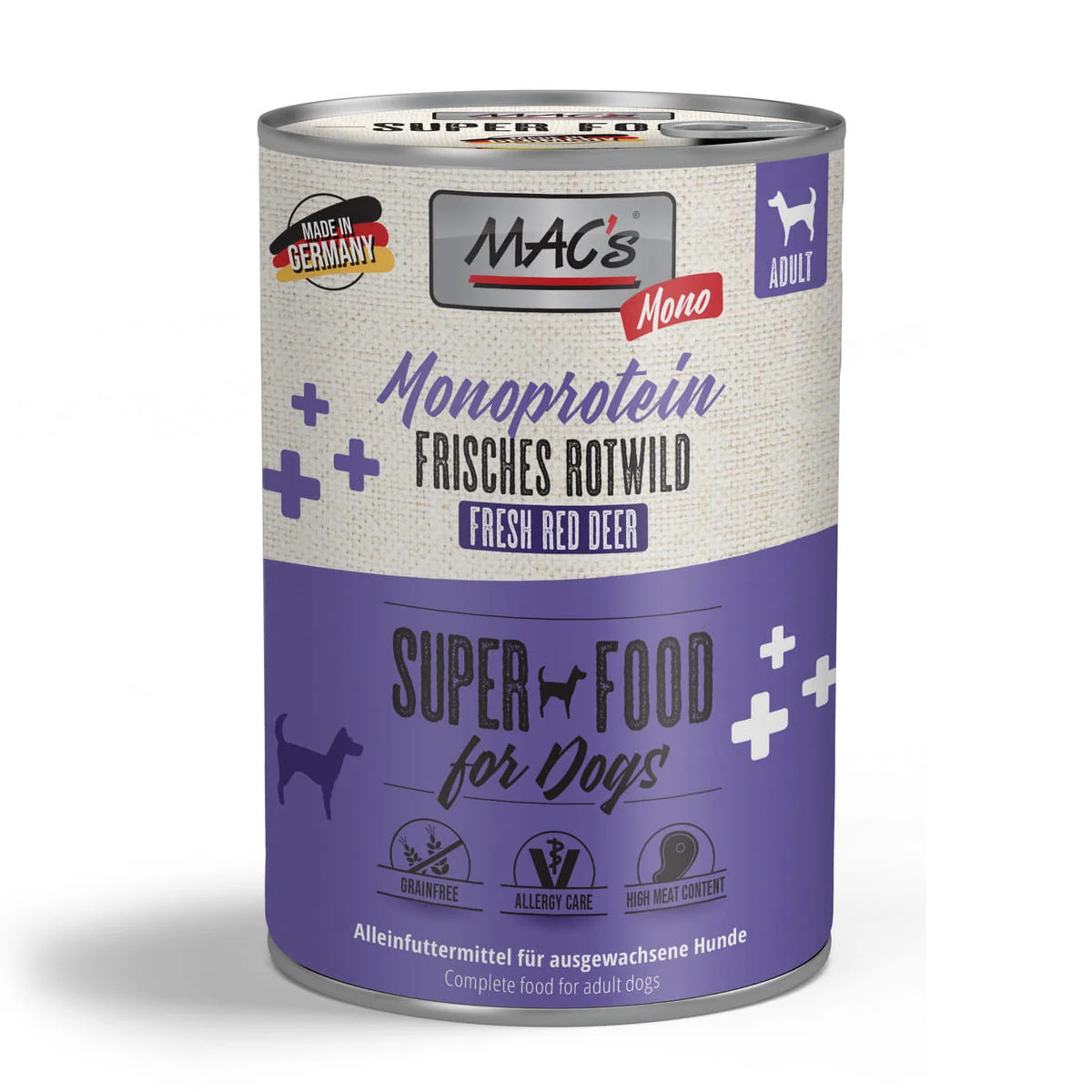 MAC's Dog Tin Food | Mono Sensitive Venison | 800g