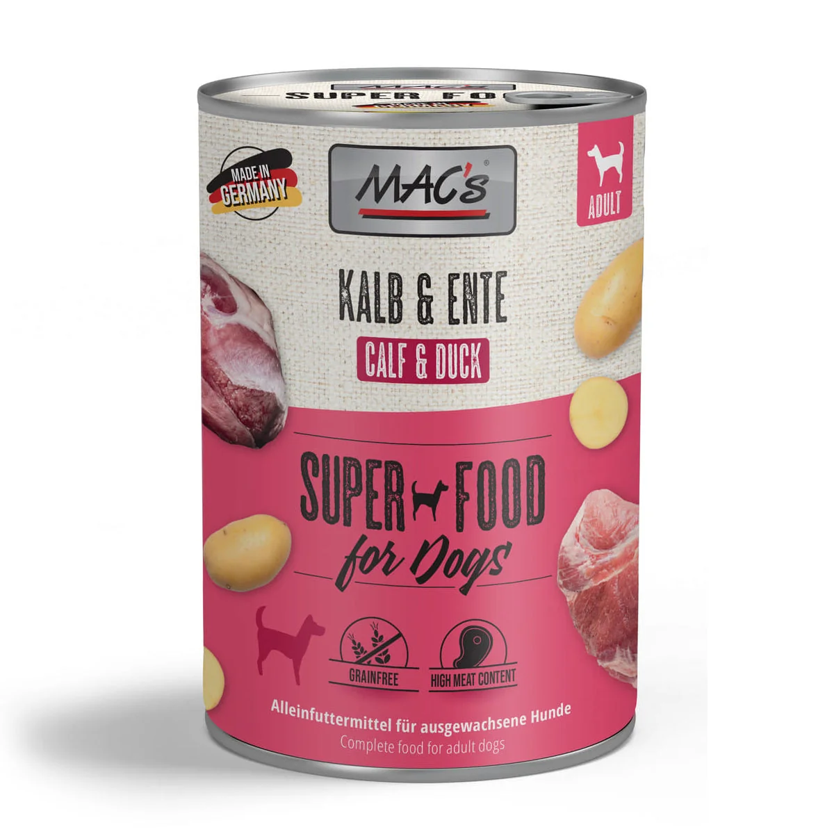 MAC's Dog Tin Food | Veal & Duck | 400g