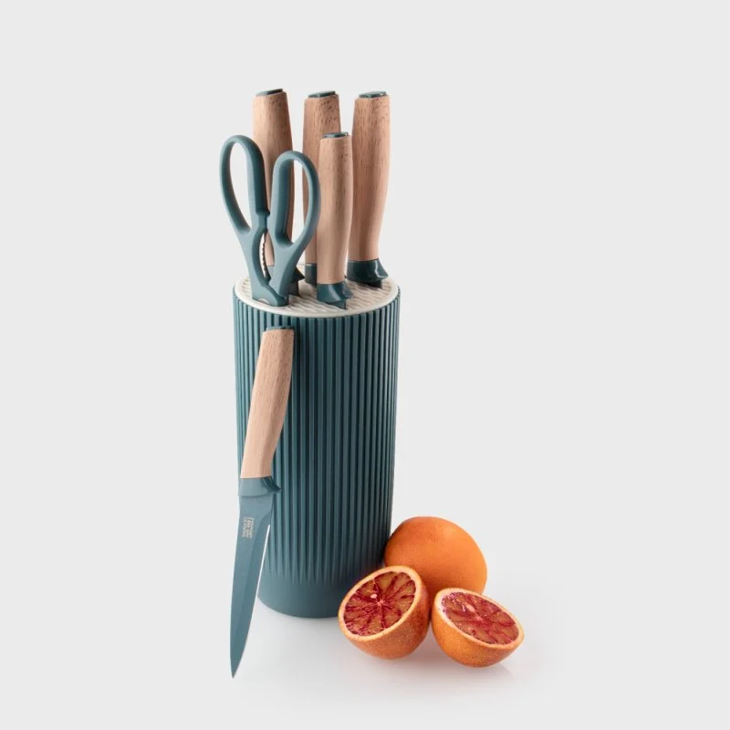 Madison Knife Block Set 6 PIece - Fjord Blue - Image 4