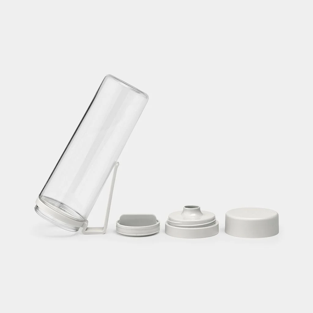 Make & Take Water Bottle With Strainer 0.5L Light Grey - Image 2