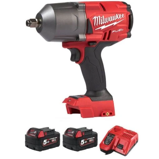 Milwaukee M18 High Torque Impact Wrench & Grease Gun Kit M18FPP2AI-502B - Image 2