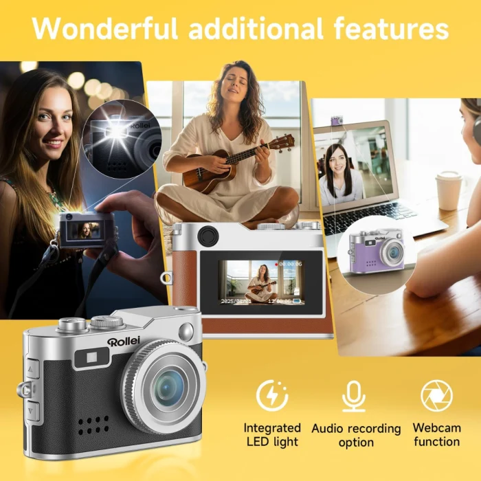 Mini Digital Camera, Black - Image 3