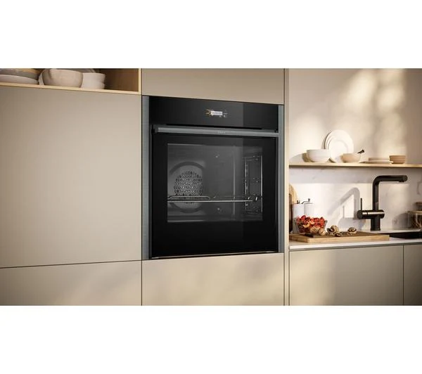 NEFF N70 Slide&Hide B54CR71G0B Electric Pyrolytic Smart Oven - Graphite - Image 4