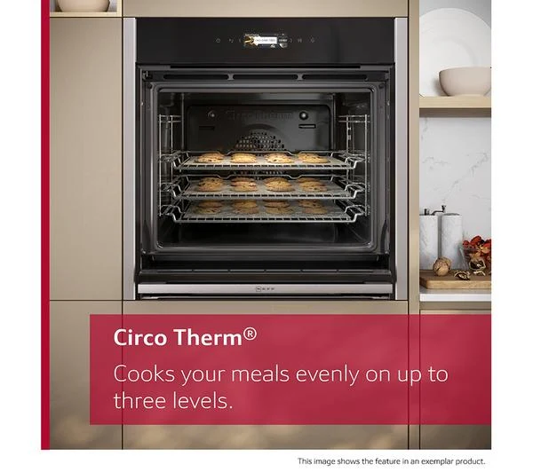 NEFF N70 Slide&Hide B54CR71G0B Electric Pyrolytic Smart Oven - Graphite - Image 8