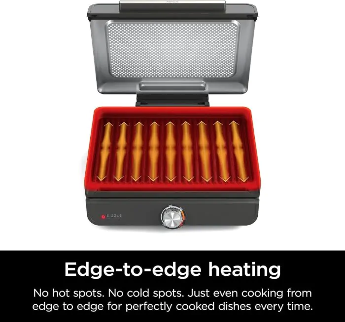 Ninja GR101UK Sizzle Indoor Grill & Flat Plate Black - Image 6