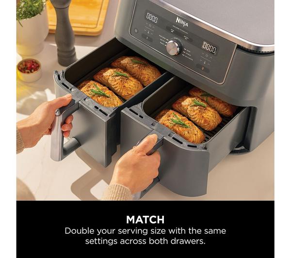 Ninja MAX 6-in-1 Dual Zone Air Fryer 9.5L Dark Grey DZ400UK - Image 4