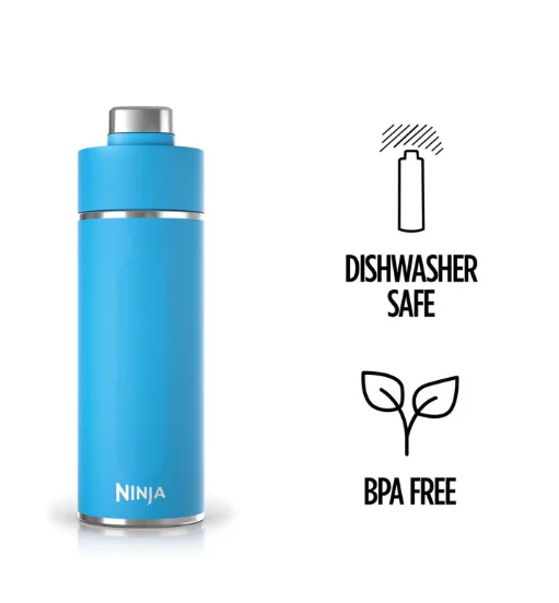 Ninja Thirsti 530ml Travel Bottle in Tropical Blue - Image 2