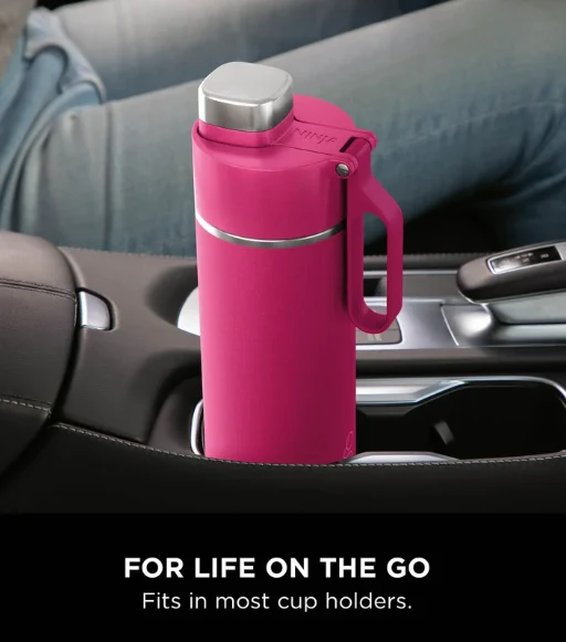 Ninja Thirsti 700ml Travel Bottle in Hot Pink - Image 5