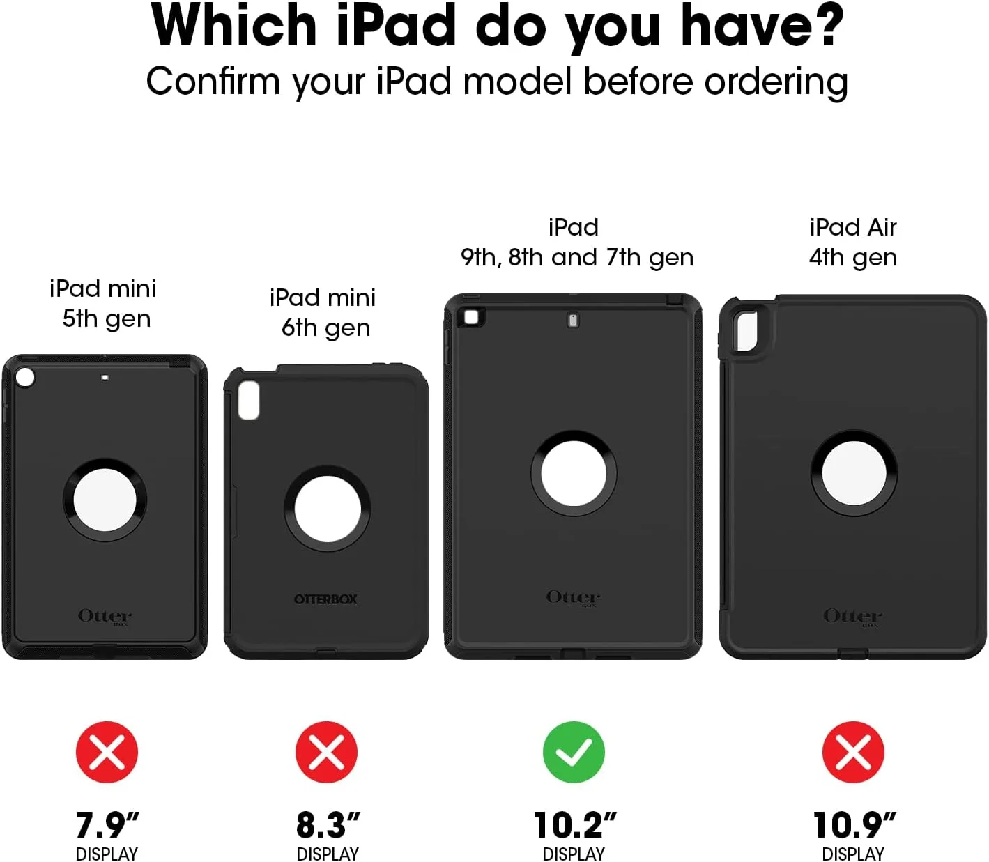OtterBox Defender Case for Appple iPad 10.2-Inch (7th/8th/9th Generation) - Black - Image 7