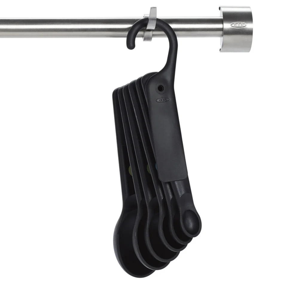 Oxo 7-Pc Plastic Measuring Spoon Snap Set Black - Image 3