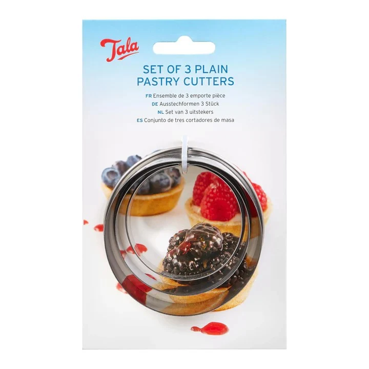 Tala Stainless Steel Pastry Cutters – Set of 3