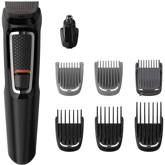Philips Multigroom Series 3000-8-in-1 Face and Body Hair Shaver & All-in-One Nose and Ear Hair Trimmer | EDL MG3730/13
