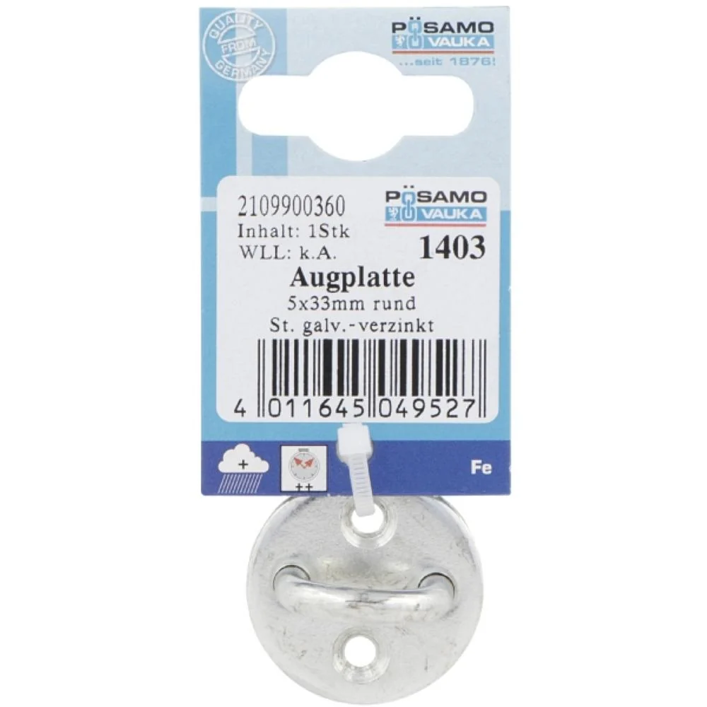 Posamo Eye Plate 6x40mm Round Shape
