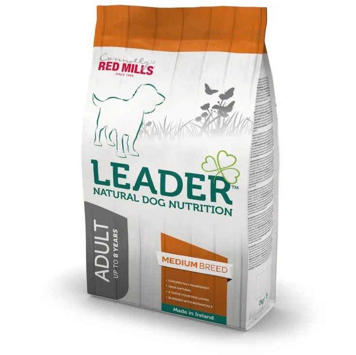 Premium Dog Food 12KG -Leader - Adult Medium Breed | Red Mills Dog Food