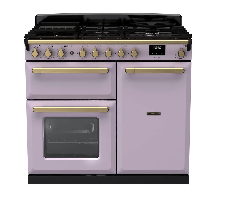 Rangemaster Dual Fuel Estel Deluxe 100cm Antique Brass Trim - Image 8
