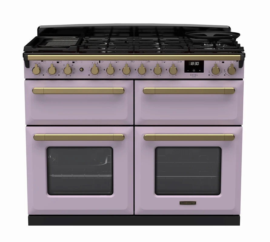 Rangemaster Dual Fuel Estel Deluxe 110cm Slow Cook Oven Antique Brass Trim - Image 8