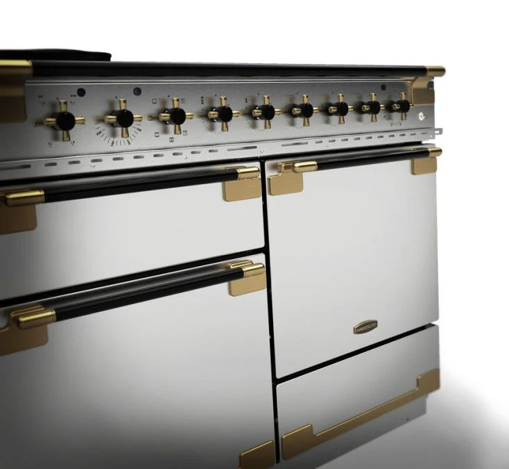 Rangemaster Elise 110cm Dual Fuel Black Edition Antique Brass Trim - Image 9