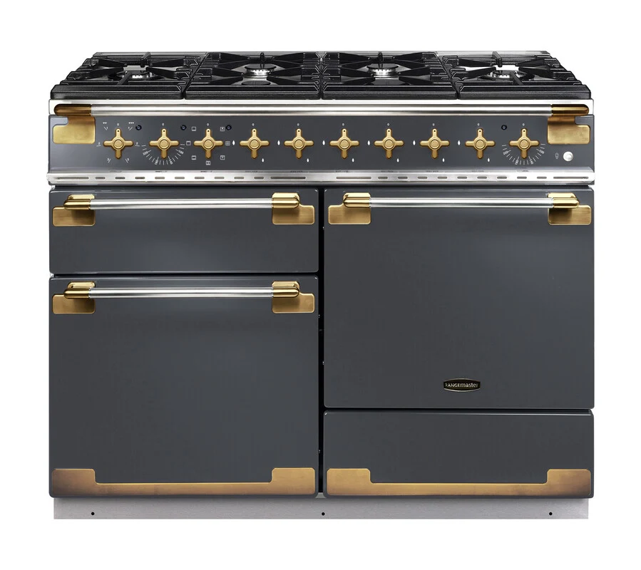Rangemaster Elise Luxe 110cm Dual Fuel Antique Brass